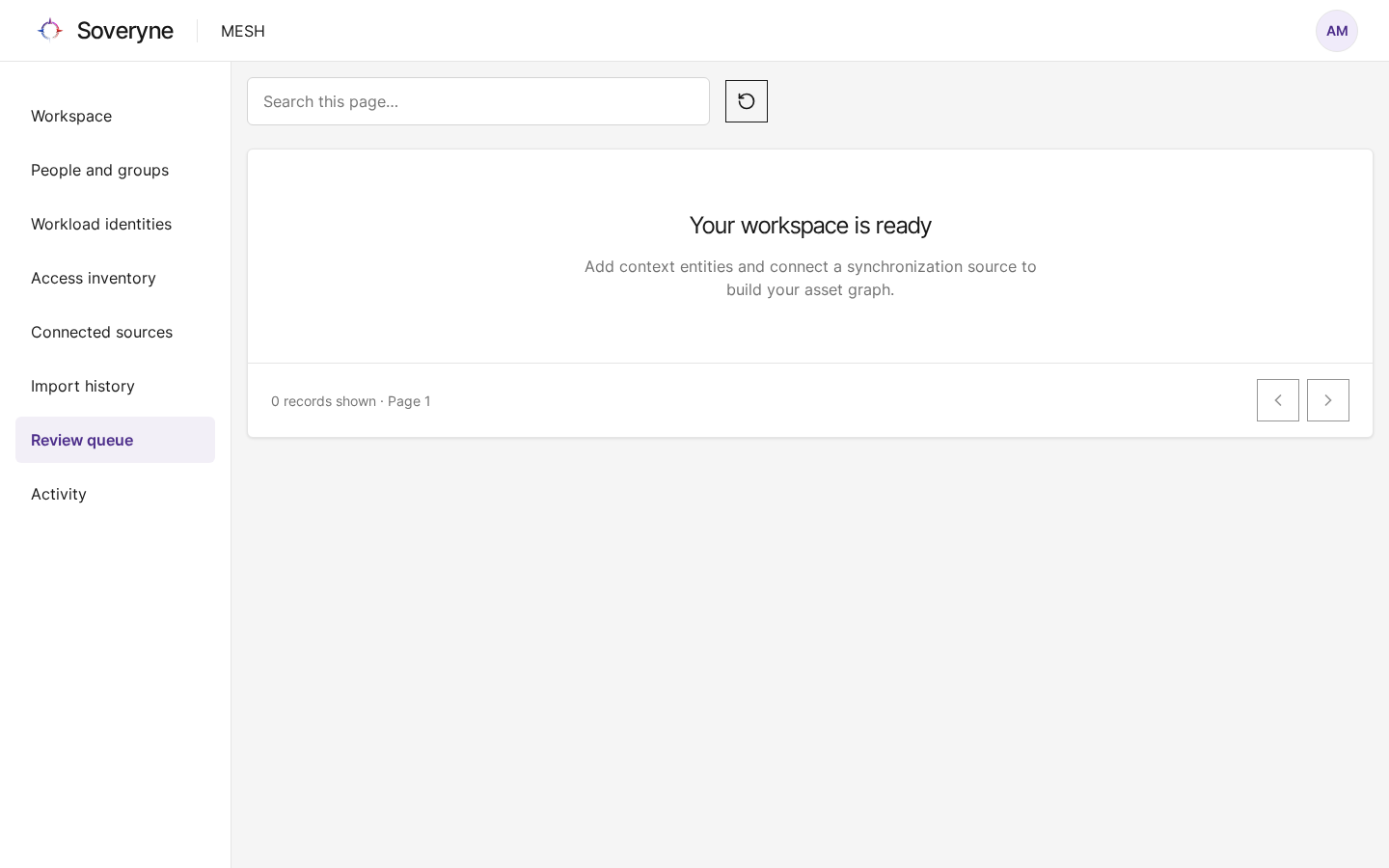 De pagina Review queue in MESH