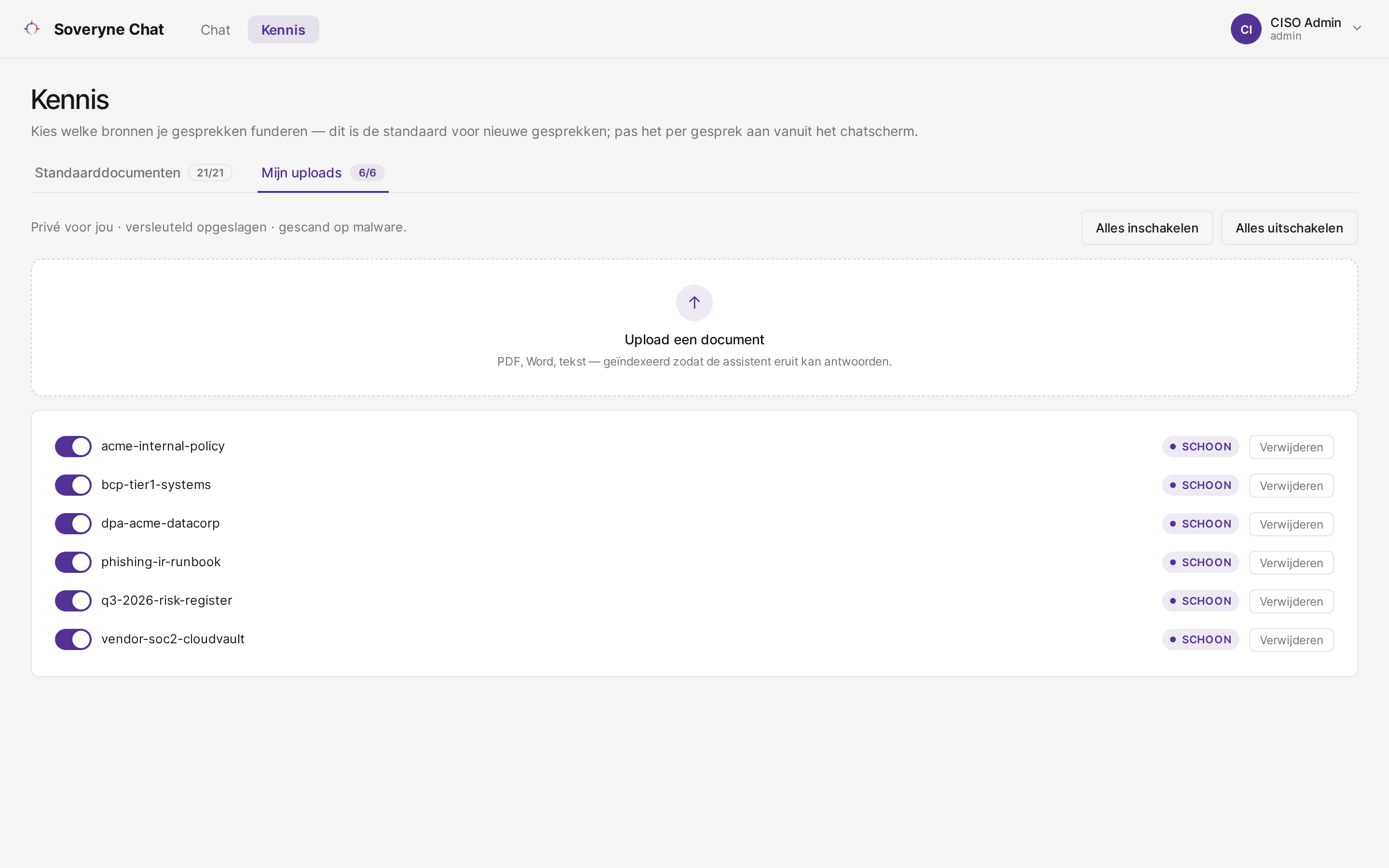 Breng je eigen documenten veilig mee